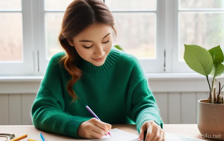 종이공예 색칠하기 - Prompt 1: Mindful Creation at a Cozy Desk** 종이공예 색칠하기 - Prompt 1: Mindful Creation at a Cozy Desk**