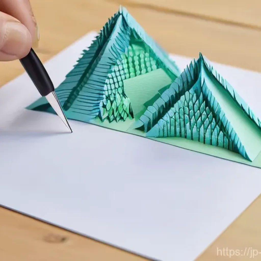 종이공예 작품 만들기 과정 - **Prompt: Meditative Papercraft Creation**
A close-up, high-angle shot capturing the serene proc...