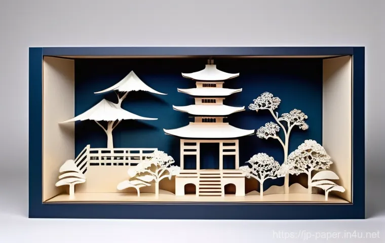 종이공예와 현대 예술 - **Prompt 1: "A sophisticated art gallery display featuring large-scale, intricate paper sculptures. ...